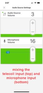 mixing telecoil input and microphone input
