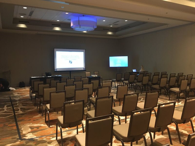 temporary hearing loop in a conference meeting room