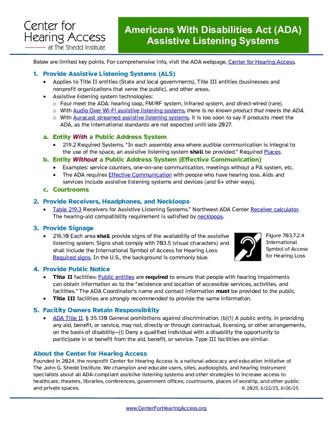 ADA-Assistive Listening Systems-1 page ADA-Assistive Listening Systems-1 page