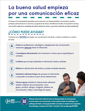 Communication ACCESS-screenshot of handout (Spanish)
