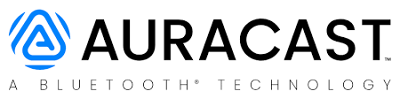 Auracast symbol with tagline