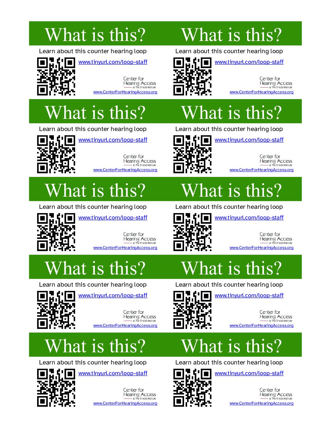 CHA QR biz card-Staff Counter Hearing Loops-staff training and checking