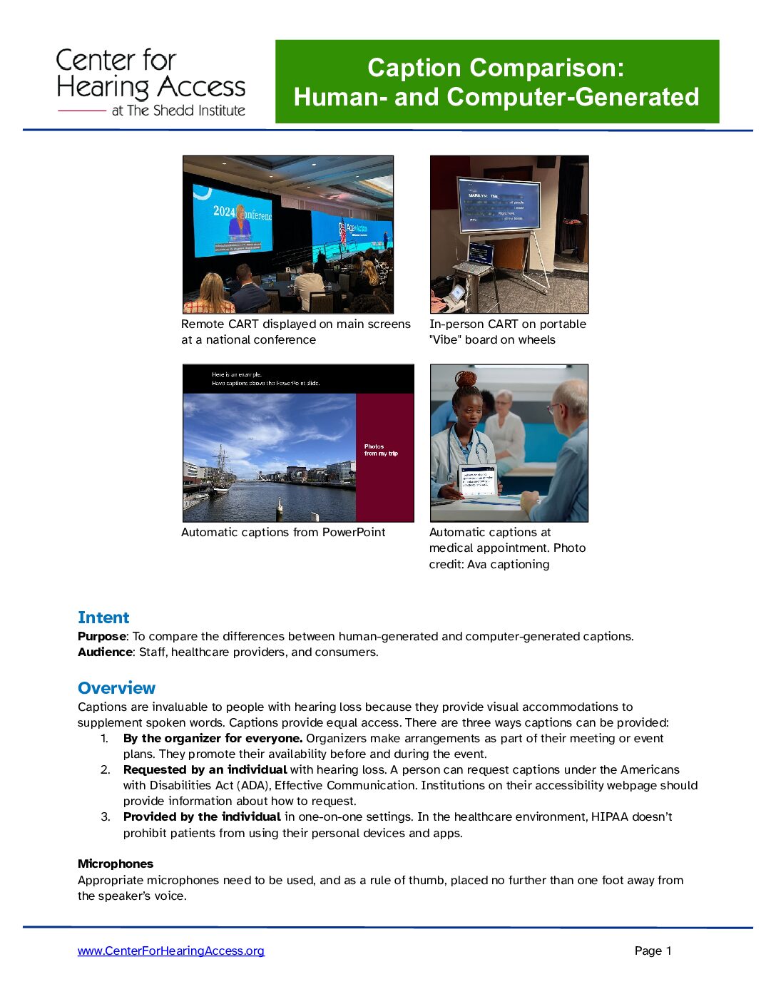 Captions-Comparison Human- and Computer-Generated