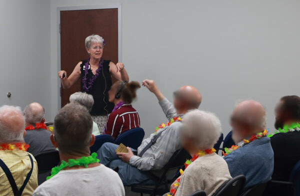 Dr. Sterkens giving a consumer presentation