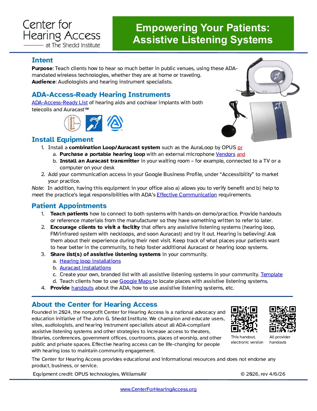 Empowering Patients-Assistive Listening Systems