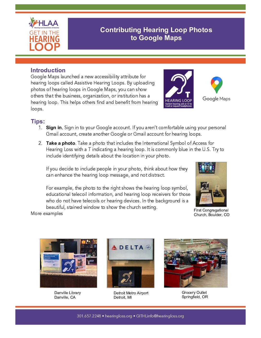 HLAA-Contributing Hearing Loop Photos to Google Maps Contributing Hearing Loop Photos to Google Maps