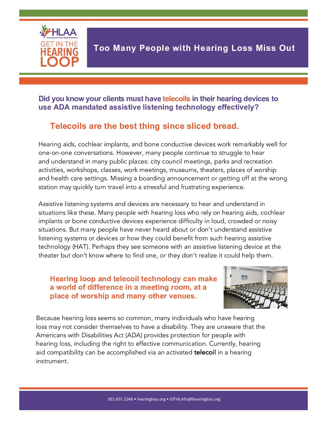 HLAA-Too Many People with Hearing Loss Miss Out 2022 Too Many People with Hearing Loss Miss Out (HLAA)
