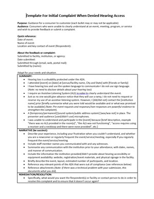 Initial complaint - screenshot of first page