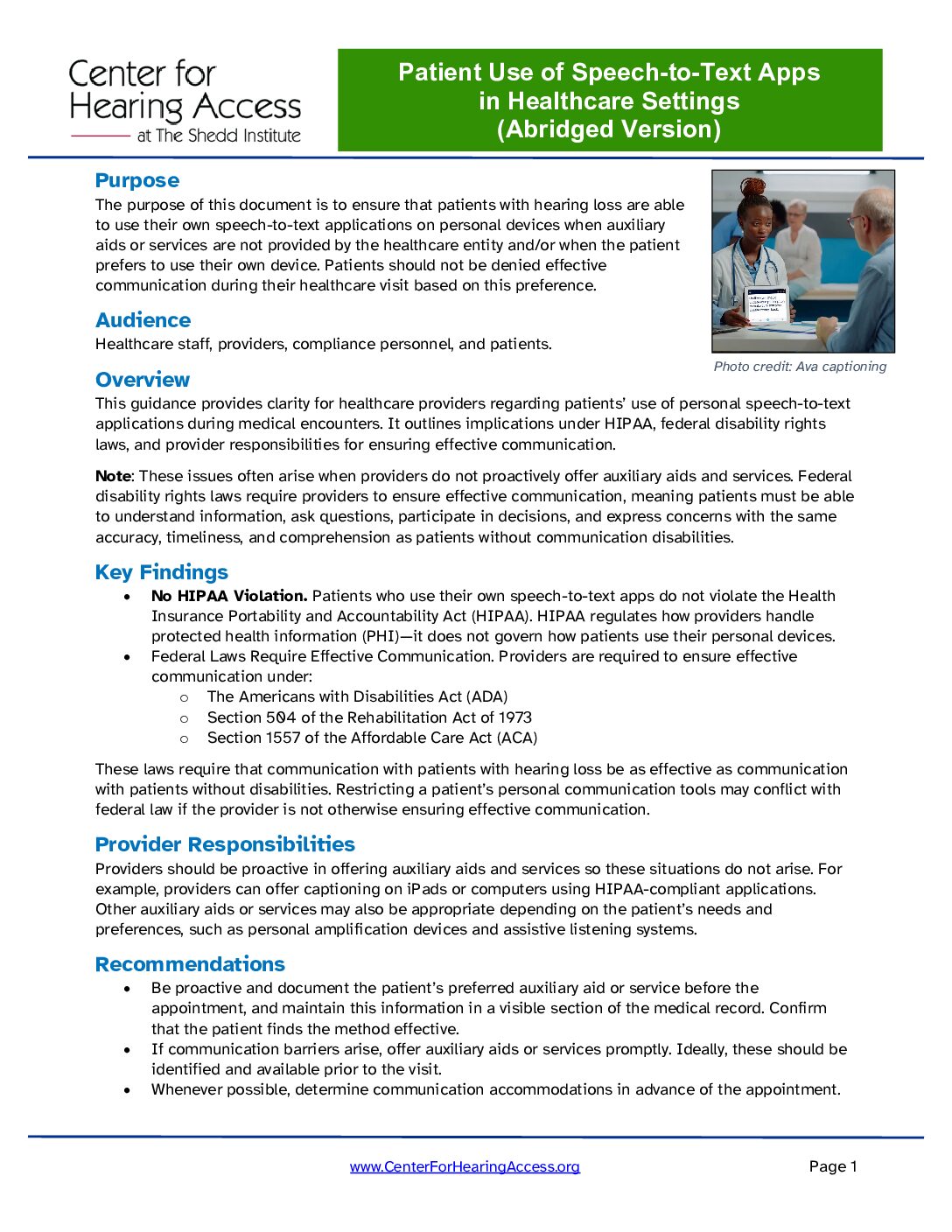 Patient Use of Speech-to-Text Apps in Healthcare Settings (Abridged Version)