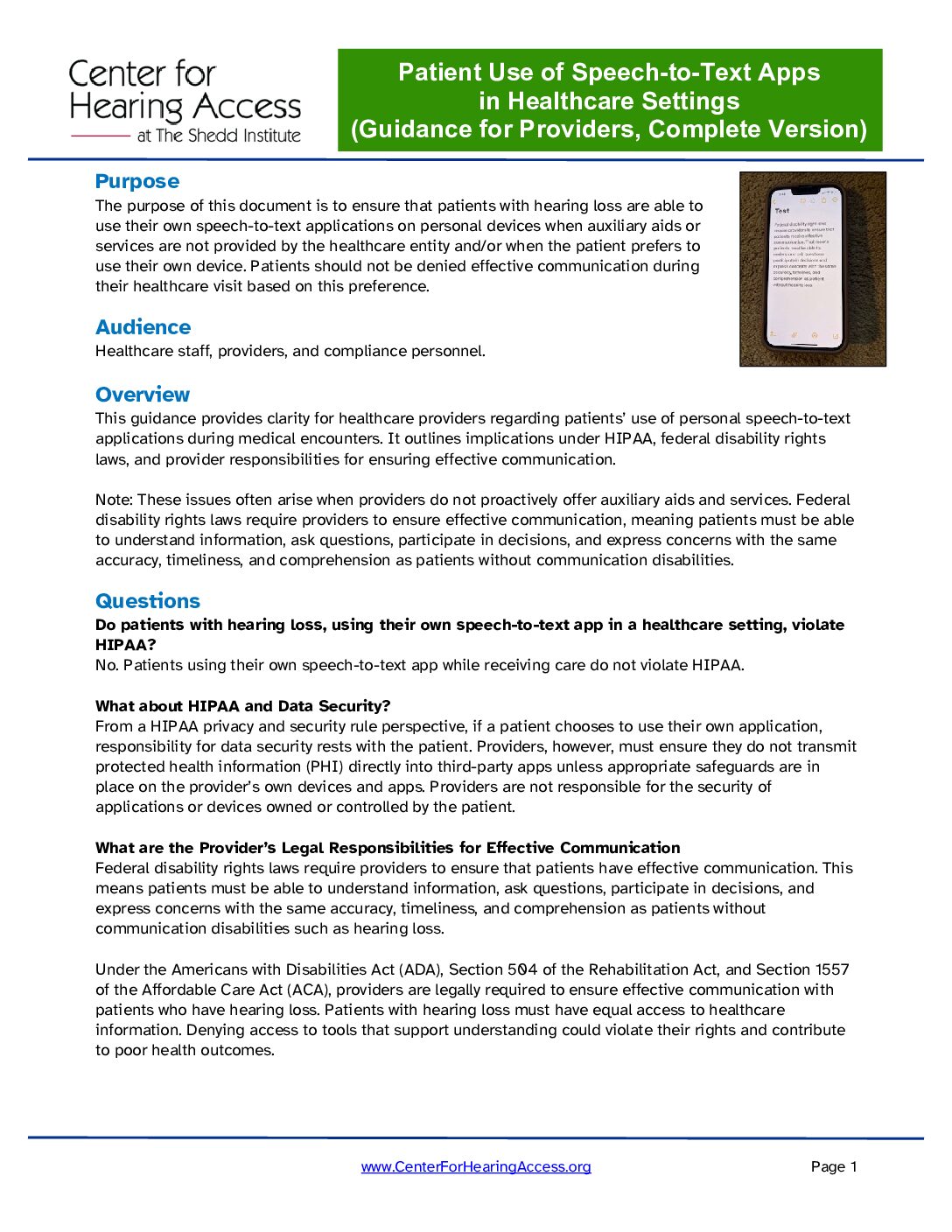Patient Use of Speech-to-Text Apps in Healthcare Settings (Complete Version)