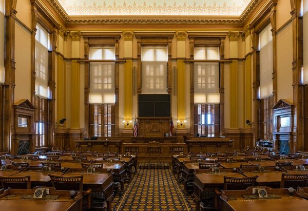 photo of the empty Senate Chamber Georgia