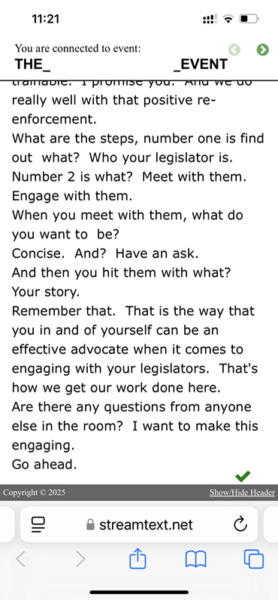 CART displayed on smartphone