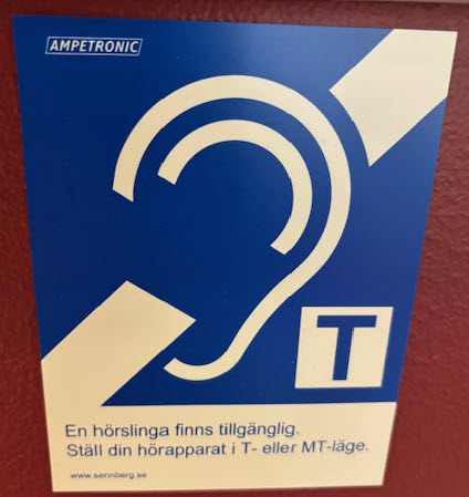hearing loop sign, Sweden