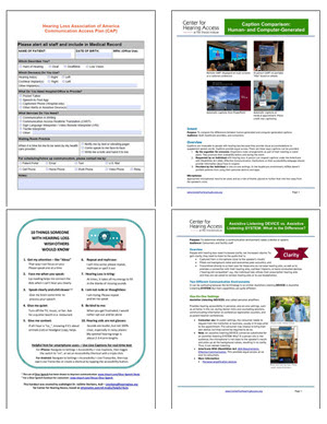 a collage of 4 healthcare handouts