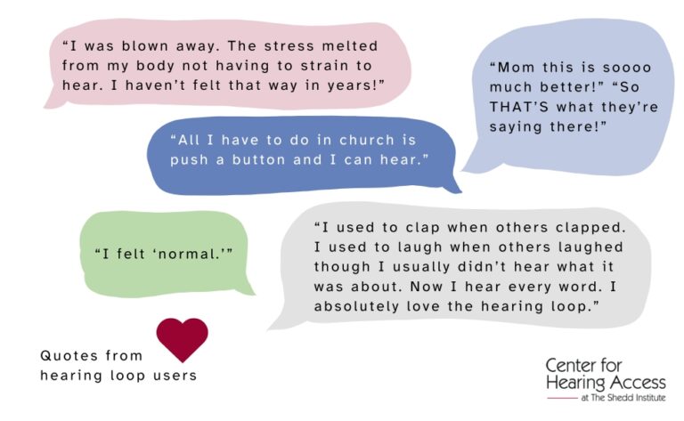 5 quotes from users about hearing loops