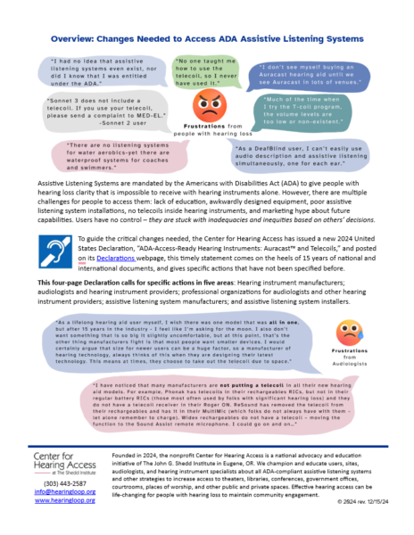 screenshot of US Declaration overview