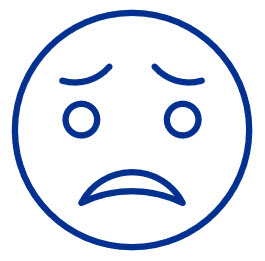 stressed face icon