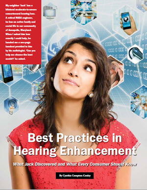 Screenshot of first page of article "Best Practices in Hearing Enhancement"