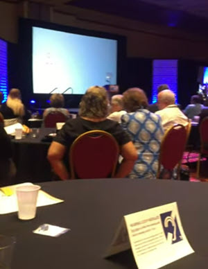screenshot of conference from the audience